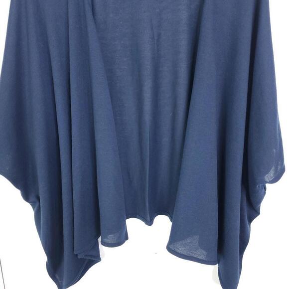 Chicos Top Womens Size M L Shawl Vest Office Stretchy Navy Knit Kimono Soft - Picture 3 of 9